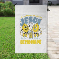 Life Gave Me Some Lemons But My Jesus He Be Makin Lemonade Garden Flag Retro Lemon