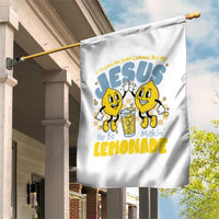 Life Gave Me Some Lemons But My Jesus He Be Makin Lemonade Garden Flag Retro Lemon