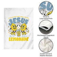 Life Gave Me Some Lemons But My Jesus He Be Makin Lemonade Garden Flag Retro Lemon