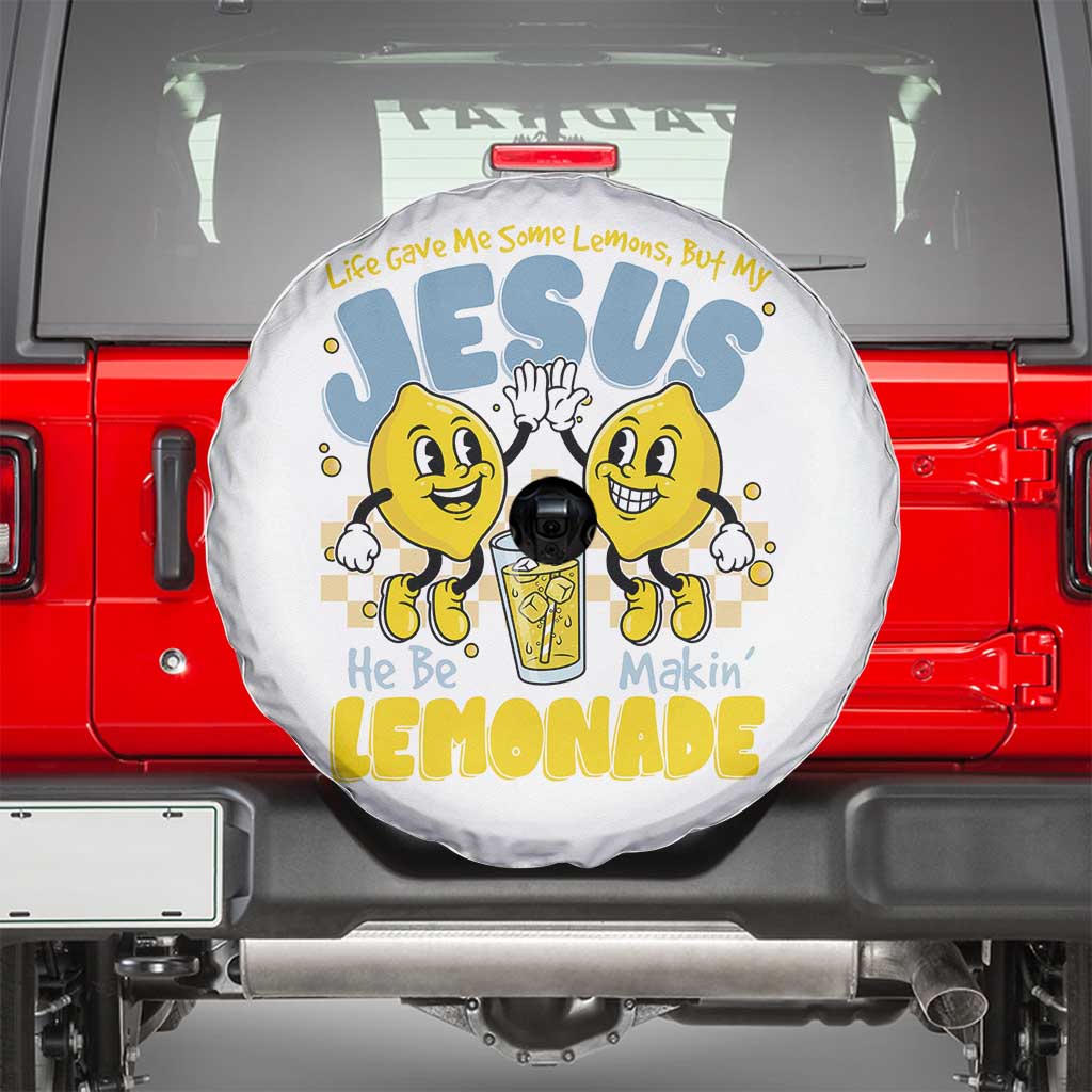 Life Gave Me Some Lemons But My Jesus He Be Makin Lemonade Spare Tire Cover Retro Lemon