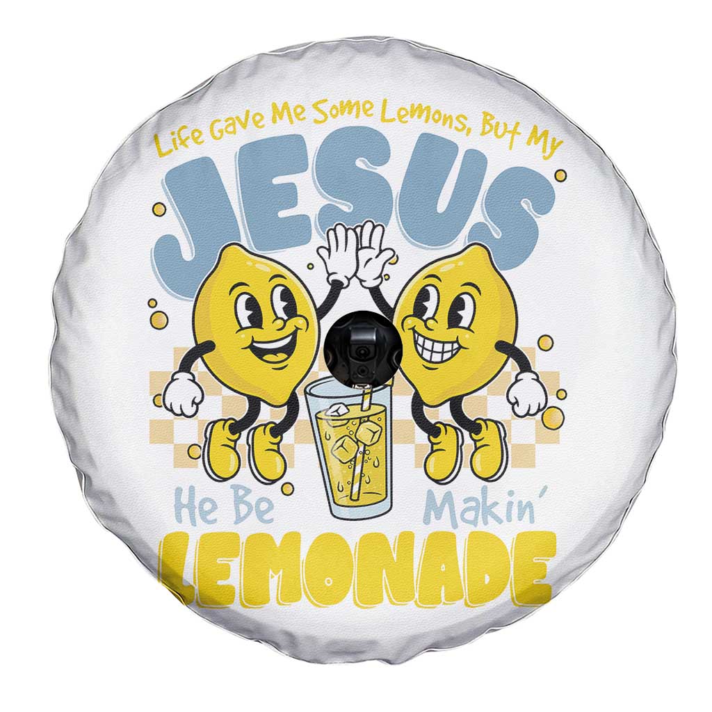 Life Gave Me Some Lemons But My Jesus He Be Makin Lemonade Spare Tire Cover Retro Lemon