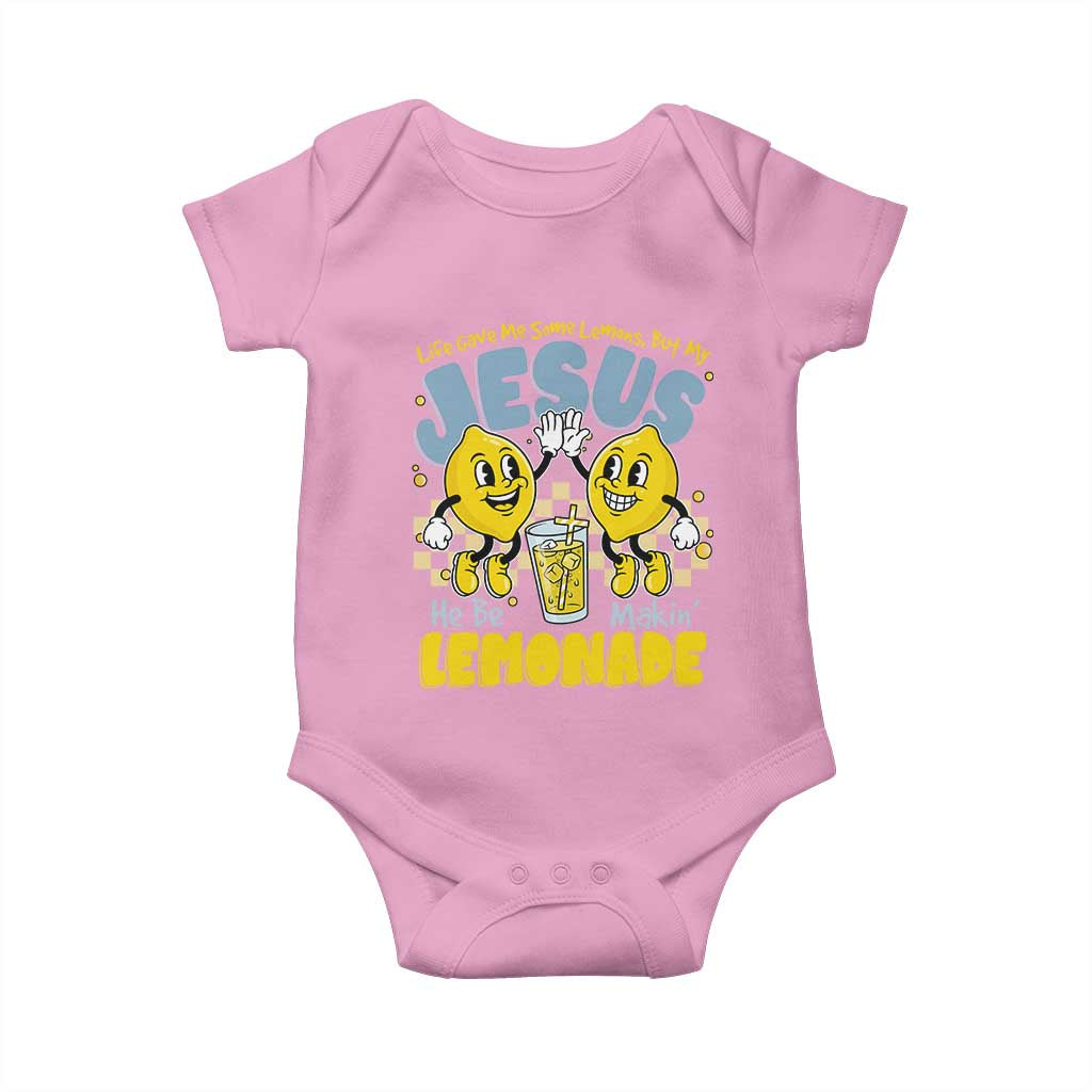 Life Gave Me Some Lemons But My Jesus He Be Makin Lemonade Baby Onesie Retro Lemon