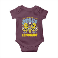 Life Gave Me Some Lemons But My Jesus He Be Makin Lemonade Baby Onesie Retro Lemon
