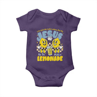 Life Gave Me Some Lemons But My Jesus He Be Makin Lemonade Baby Onesie Retro Lemon