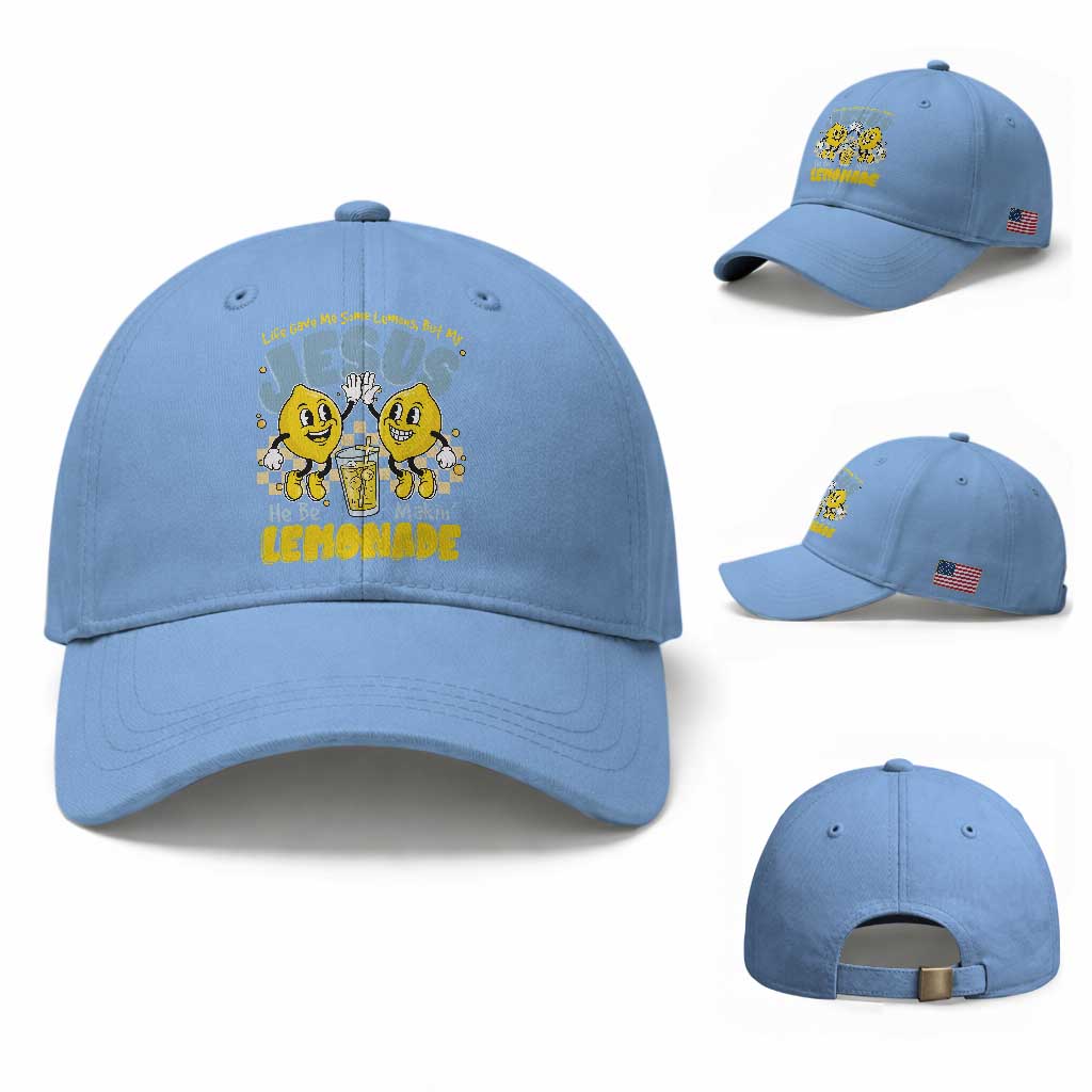 Life Gave Me Some Lemons But My Jesus He Be Makin Lemonade Baseball Cap Retro Lemon