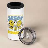 Life Gave Me Some Lemons But My Jesus He Be Makin Lemonade 4 in 1 Can Cooler Tumbler Retro Lemon