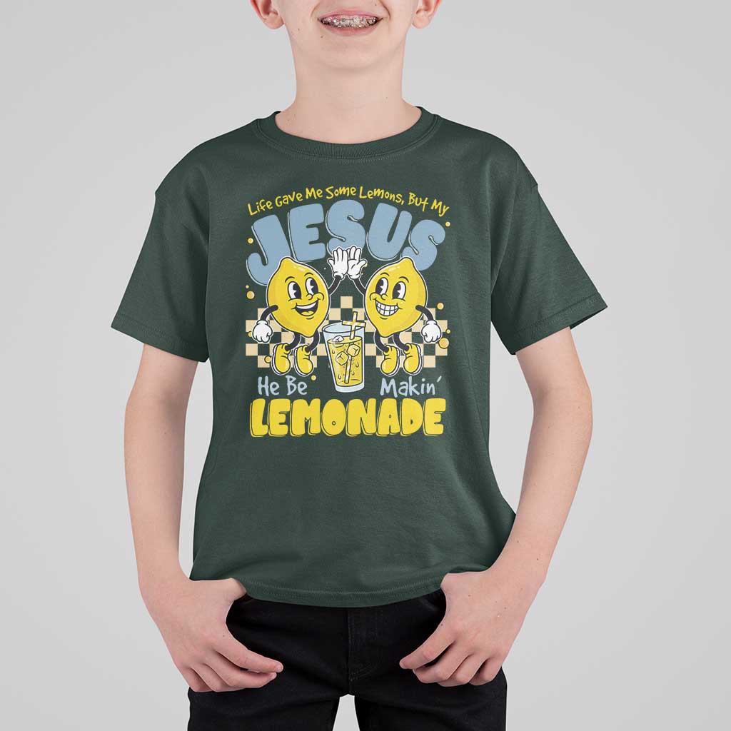 Life Gave Me Some Lemons But My Jesus He Be Makin Lemonade T Shirt For Kid Retro Lemon