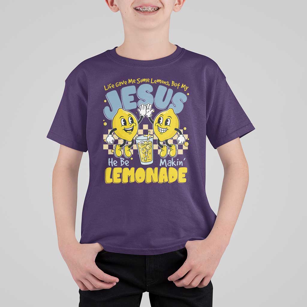 Life Gave Me Some Lemons But My Jesus He Be Makin Lemonade T Shirt For Kid Retro Lemon