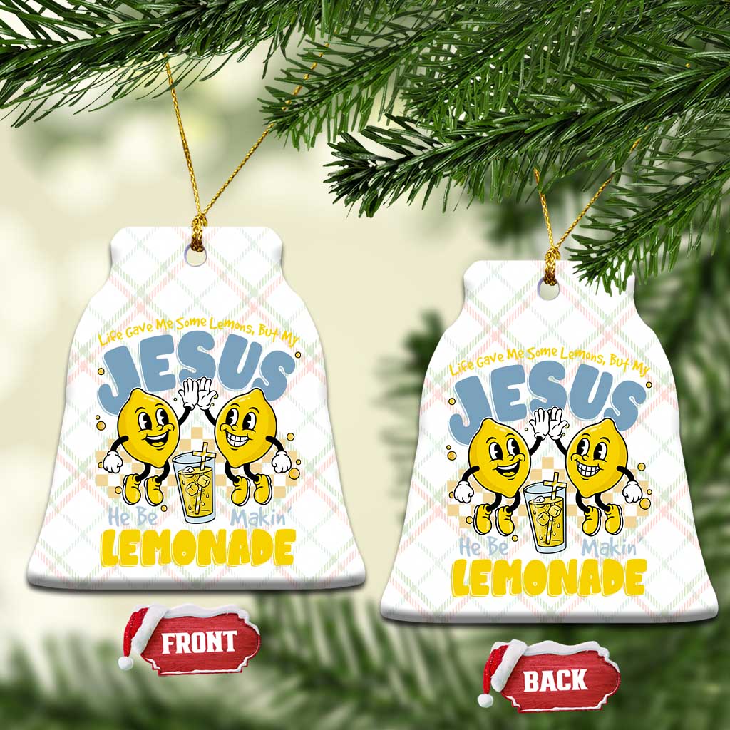 Life Gave Me Some Lemons But My Jesus He Be Makin Lemonade Ceramic Ornament Retro Lemon