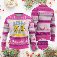 Life Gave Me Some Lemons But My Jesus He Be Makin Lemonade Ugly Christmas Sweater Retro Lemon