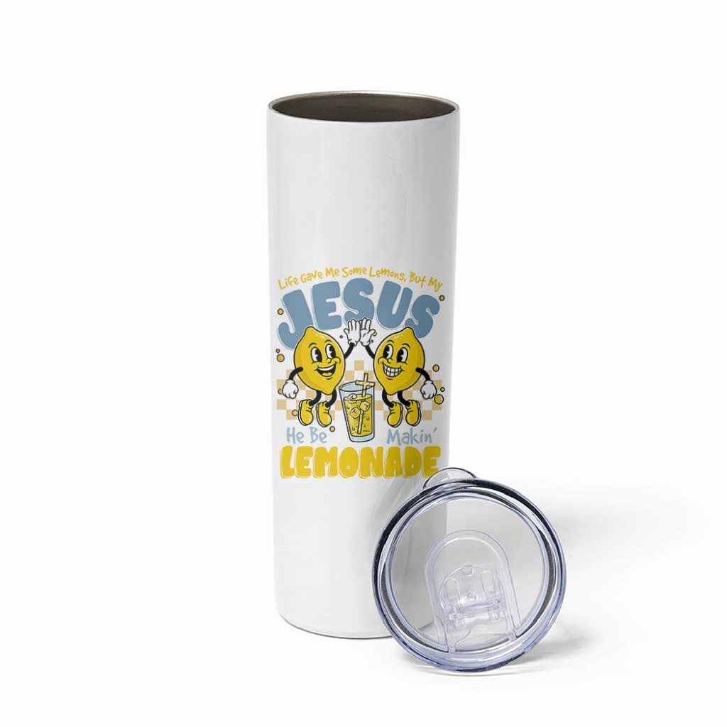 Life Gave Me Some Lemons But My Jesus He Be Makin Lemonade Skinny Tumbler Retro Lemon