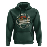 Promoted To Grandpa Est 2026 Hoodie Grandparents Baby Announcement Retro Mountain