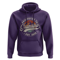 Promoted To Grandpa Est 2026 Hoodie Grandparents Baby Announcement Retro Mountain