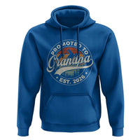 Promoted To Grandpa Est 2026 Hoodie Grandparents Baby Announcement Retro Mountain