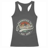 Promoted To Grandpa Est 2026 Racerback Tank Top Grandparents Baby Announcement Retro Mountain
