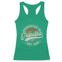 Promoted To Grandpa Est 2026 Racerback Tank Top Grandparents Baby Announcement Retro Mountain