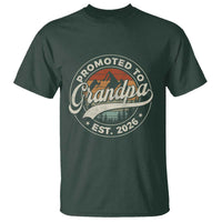 Promoted To Grandpa Est 2026 T Shirt Grandparents Baby Announcement Retro Mountain
