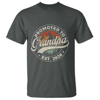 Promoted To Grandpa Est 2026 T Shirt Grandparents Baby Announcement Retro Mountain