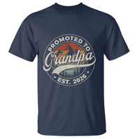 Promoted To Grandpa Est 2026 T Shirt Grandparents Baby Announcement Retro Mountain