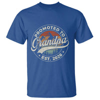 Promoted To Grandpa Est 2026 T Shirt Grandparents Baby Announcement Retro Mountain