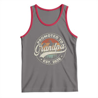 Promoted To Grandpa Est 2026 Tank Top Grandparents Baby Announcement Retro Mountain