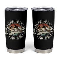 Promoted To Grandpa Est 2026 Tumbler Cup Grandparents Baby Announcement Retro Mountain