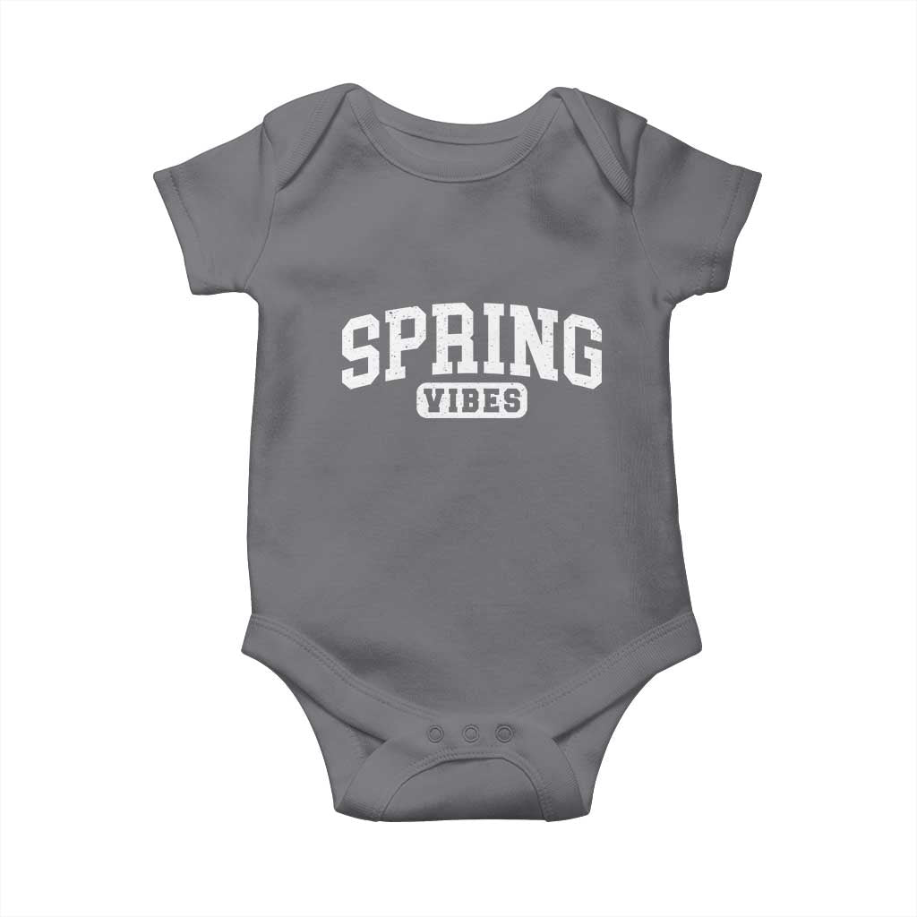 Spring Vibes Baby Onesie Spring Break Easter Day Bold Text