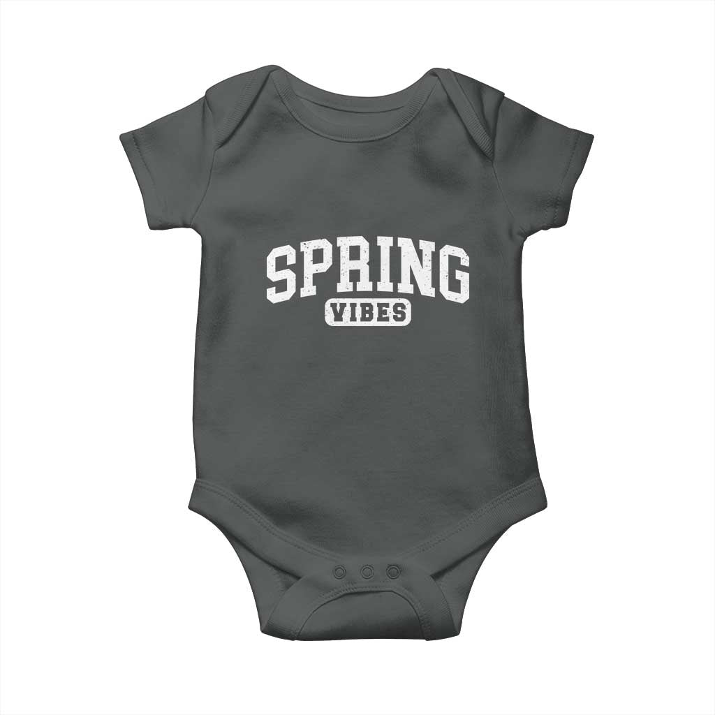 Spring Vibes Baby Onesie Spring Break Easter Day Bold Text