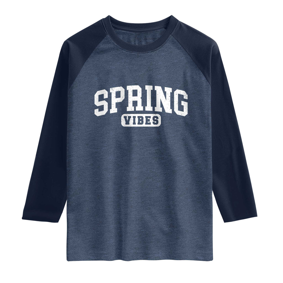 Spring Vibes Raglan Shirt Spring Break Easter Day Bold Text