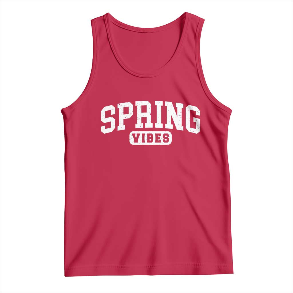Spring Vibes Tank Top Spring Break Easter Day Bold Text
