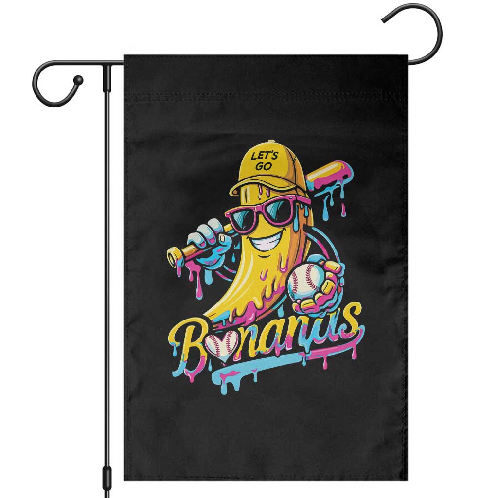 Funny Banana Baseball Drip Garden Flag Lets Go Bananas Ice Cream Dripping Sport