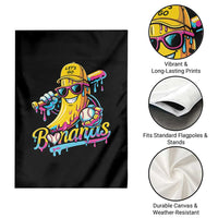 Funny Banana Baseball Drip Garden Flag Lets Go Bananas Ice Cream Dripping Sport