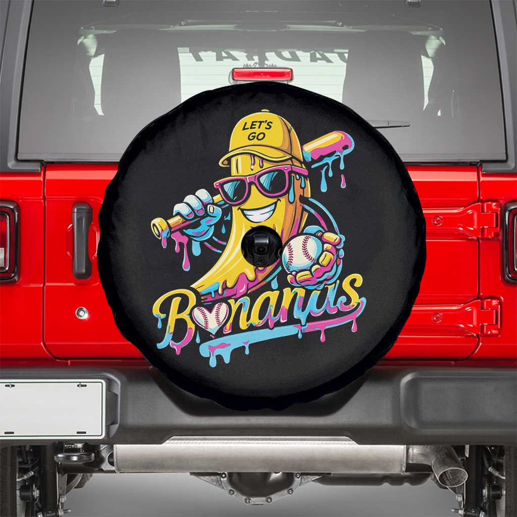 Funny Banana Baseball Drip Spare Tire Cover Lets Go Bananas Ice Cream Dripping Sport