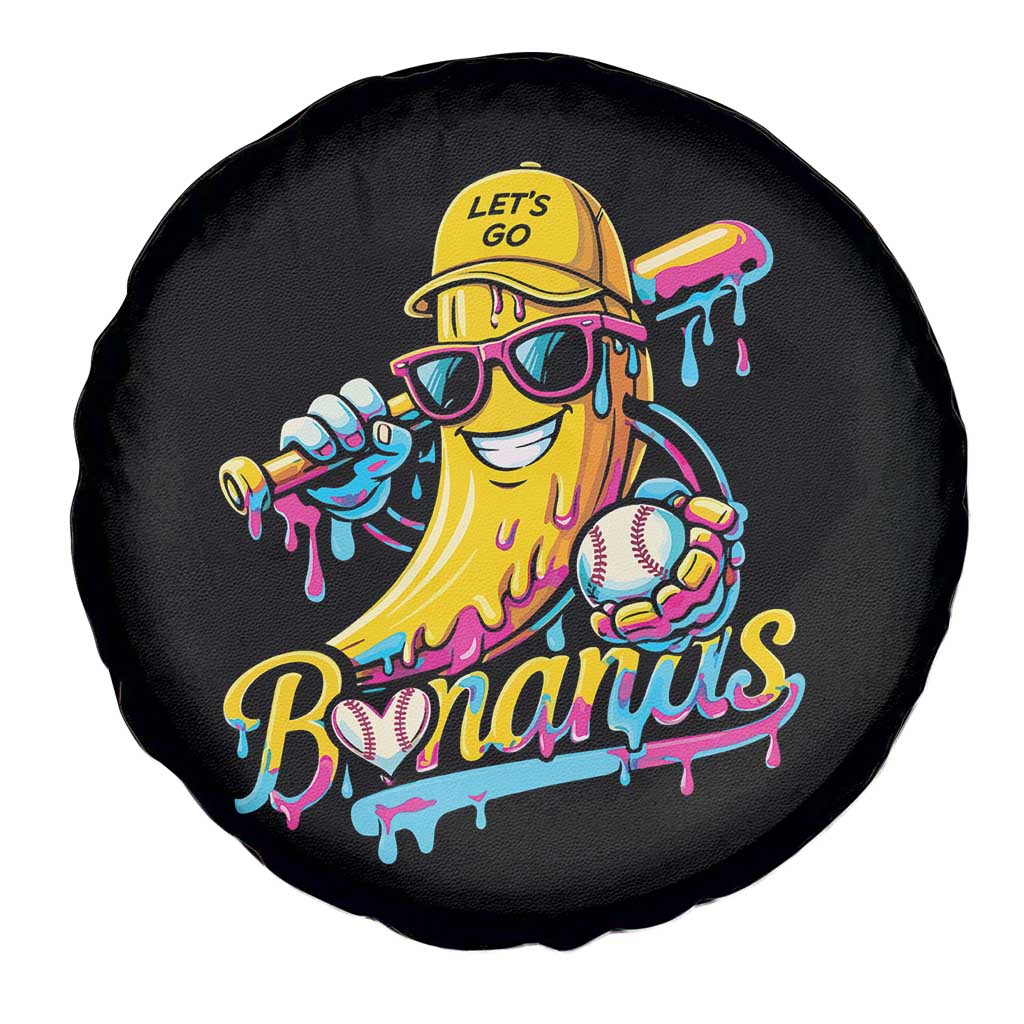 Funny Banana Baseball Drip Spare Tire Cover Lets Go Bananas Ice Cream Dripping Sport