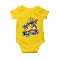 Funny Banana Baseball Drip Baby Onesie Lets Go Bananas Ice Cream Dripping Sport