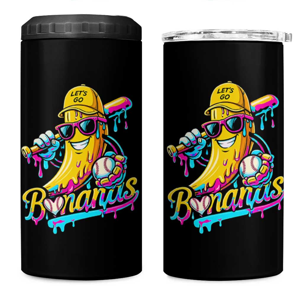 Funny Banana Baseball Drip 4 in 1 Can Cooler Tumbler Lets Go Bananas Ice Cream Dripping Sport