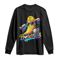 Funny Banana Baseball Drip Long Sleeve Shirt Lets Go Bananas Ice Cream Dripping Sport