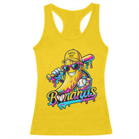 Funny Banana Baseball Drip Racerback Tank Top Lets Go Bananas Ice Cream Dripping Sport