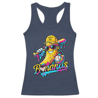 Funny Banana Baseball Drip Racerback Tank Top Lets Go Bananas Ice Cream Dripping Sport