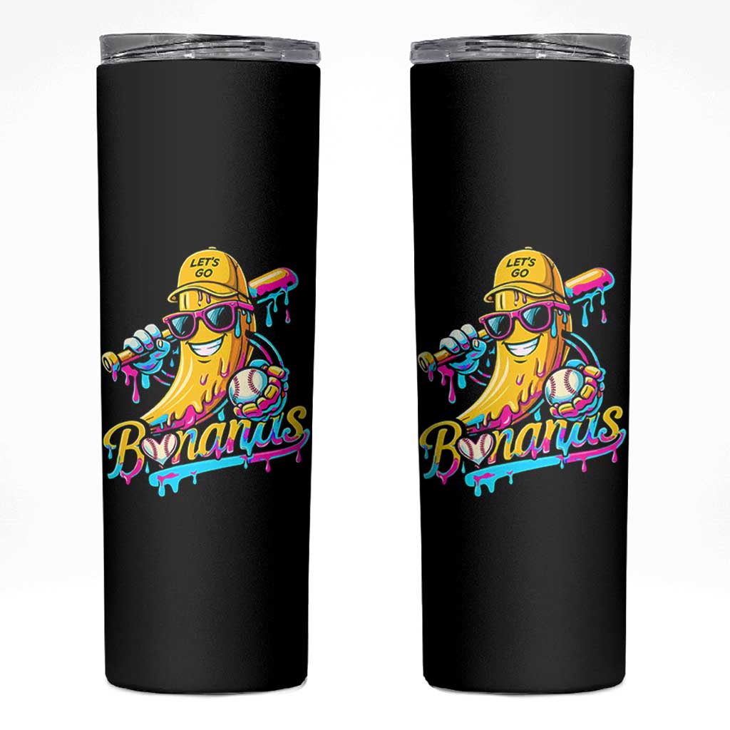 Funny Banana Baseball Drip Skinny Tumbler Lets Go Bananas Ice Cream Dripping Sport