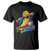 Funny Banana Baseball Drip T Shirt Lets Go Bananas Ice Cream Dripping Sport
