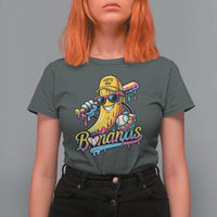 Funny Banana Baseball Drip T Shirt For Women Lets Go Bananas Ice Cream Dripping Sport