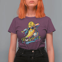Funny Banana Baseball Drip T Shirt For Women Lets Go Bananas Ice Cream Dripping Sport