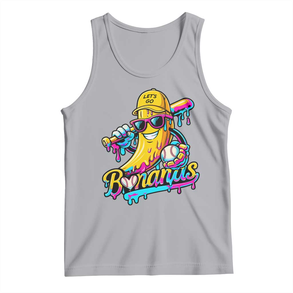 Funny Banana Baseball Drip Tank Top Lets Go Bananas Ice Cream Dripping Sport
