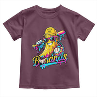 Funny Banana Baseball Drip Toddler T Shirt Lets Go Bananas Ice Cream Dripping Sport