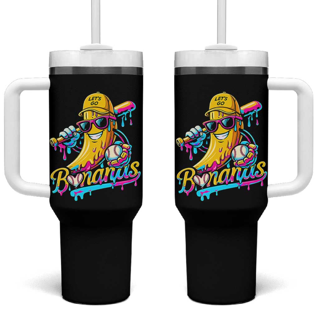 Funny Banana Baseball Drip Tumbler With Handle Lets Go Bananas Ice Cream Dripping Sport