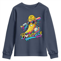 Funny Banana Baseball Drip Youth Sweatshirt Lets Go Bananas Ice Cream Dripping Sport