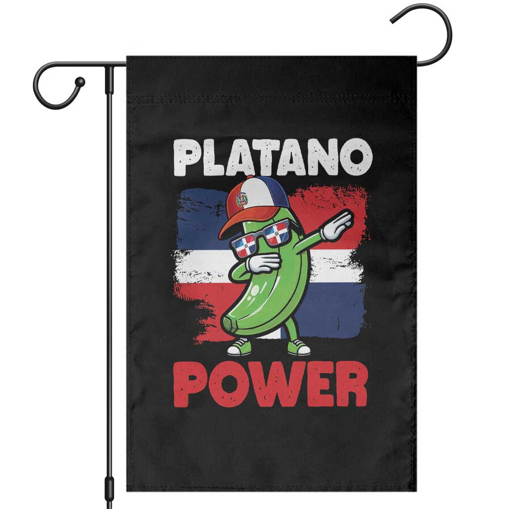 Platano Power Garden Flag Funny Dominican Republic Flag Baseball