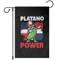 Platano Power Garden Flag Funny Dominican Republic Flag Baseball