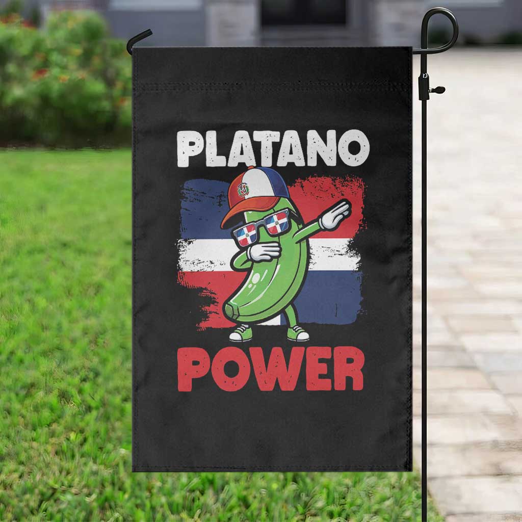 Platano Power Garden Flag Funny Dominican Republic Flag Baseball